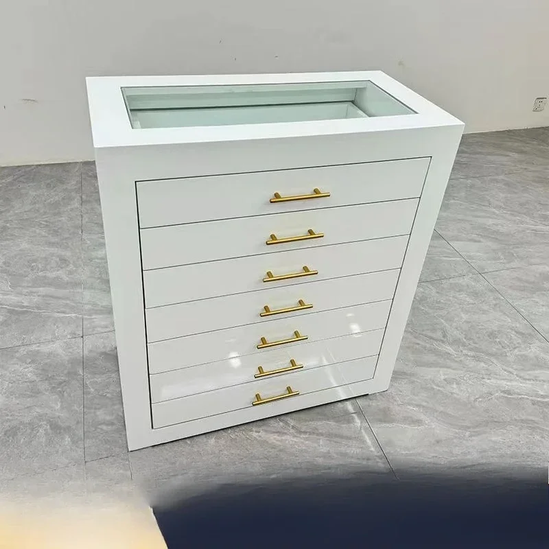 Storage - Jewelry cloakroom counter storage cabinet, clothing