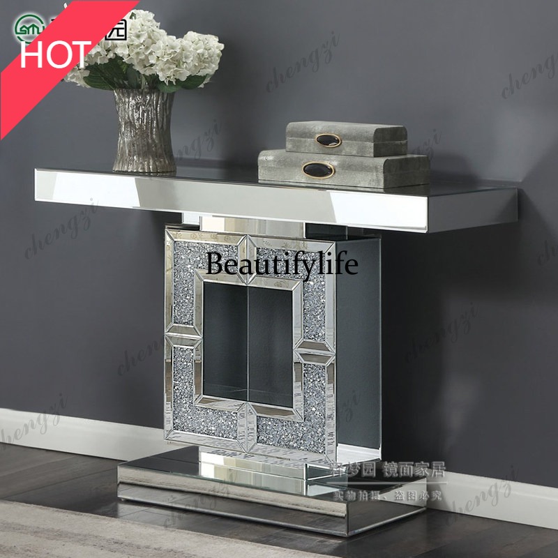 Storage - 9344 European-style entryway table, light luxury,