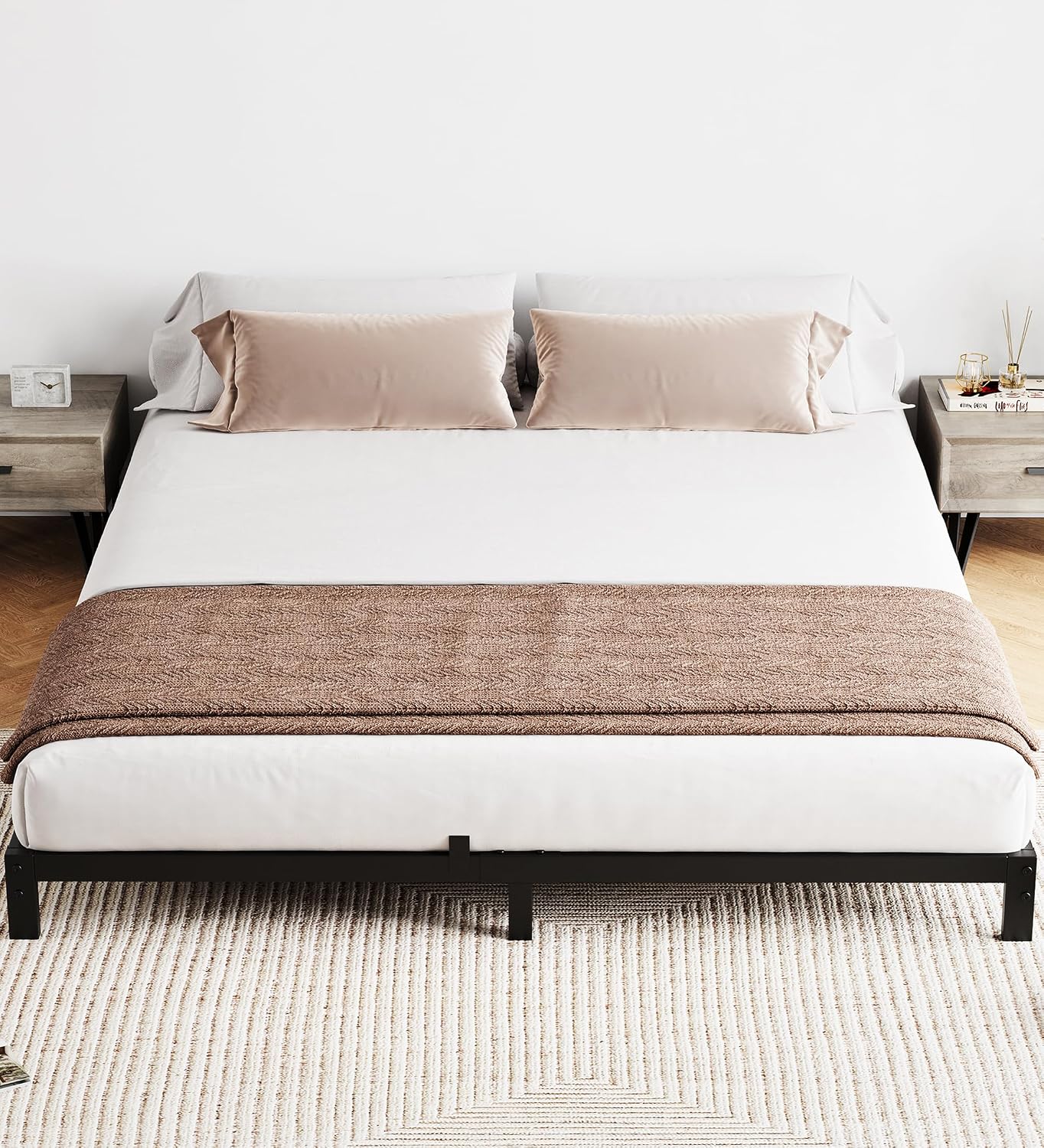 Canopy Bed Frame Metal Queen - 6 Inch Heavy Duty Metal Queen