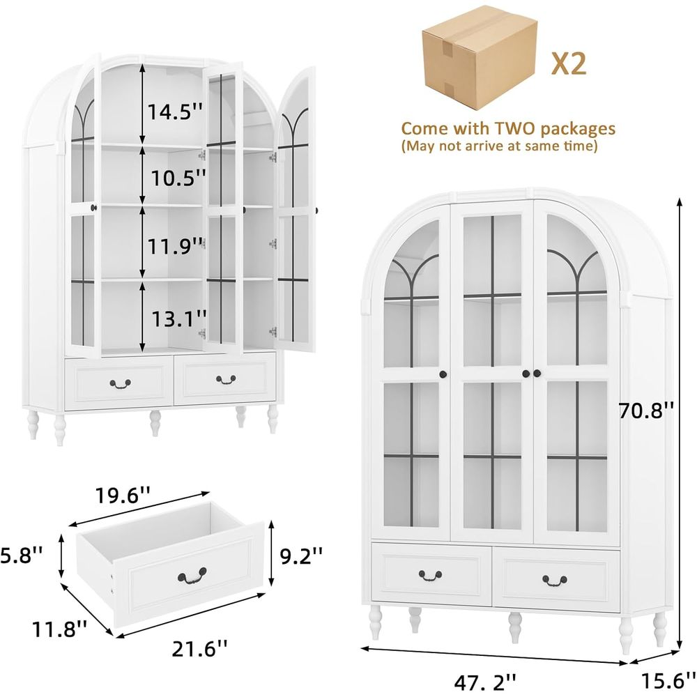 70.8'' Tall Arched Kitchen Pan - Storage 评论和价格