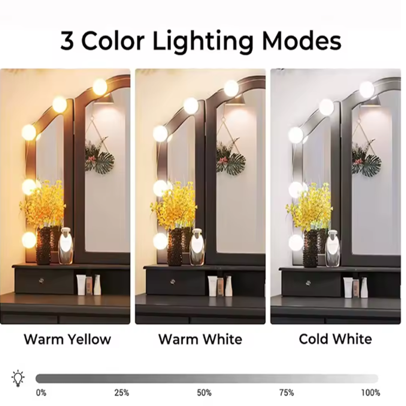 Detachable LED Vanity Mirror B - Dressing Table Vanity With Lighted Mirror 评论和价格