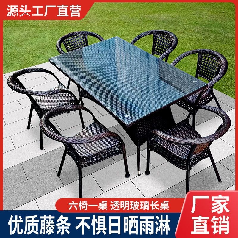 Outdoor rattan tables and chai - Outdoor Furniture 评论和价格