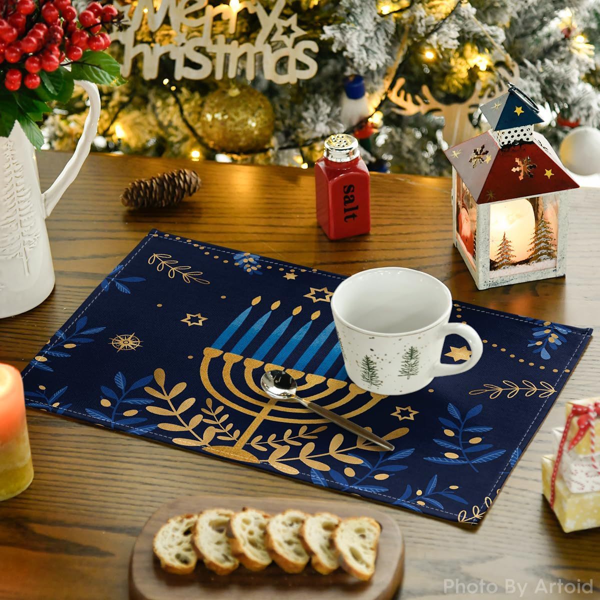 8Pcs Hanukkah Rosh Hashanah Pa - Tables 评论和价格