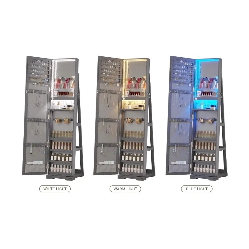 LED Jewelry Armoire with Full  - Full Length Mirror Jewelry Armoire 评论和价格
