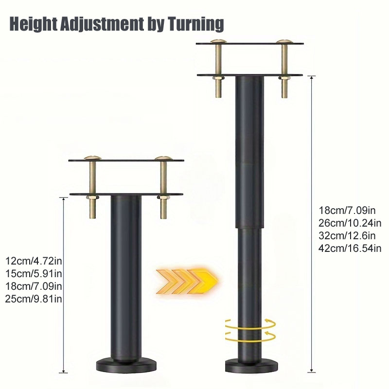 Adjustable Height Range:4 PCS  - Canopy Bed Frame Metal Queen 评论和价格