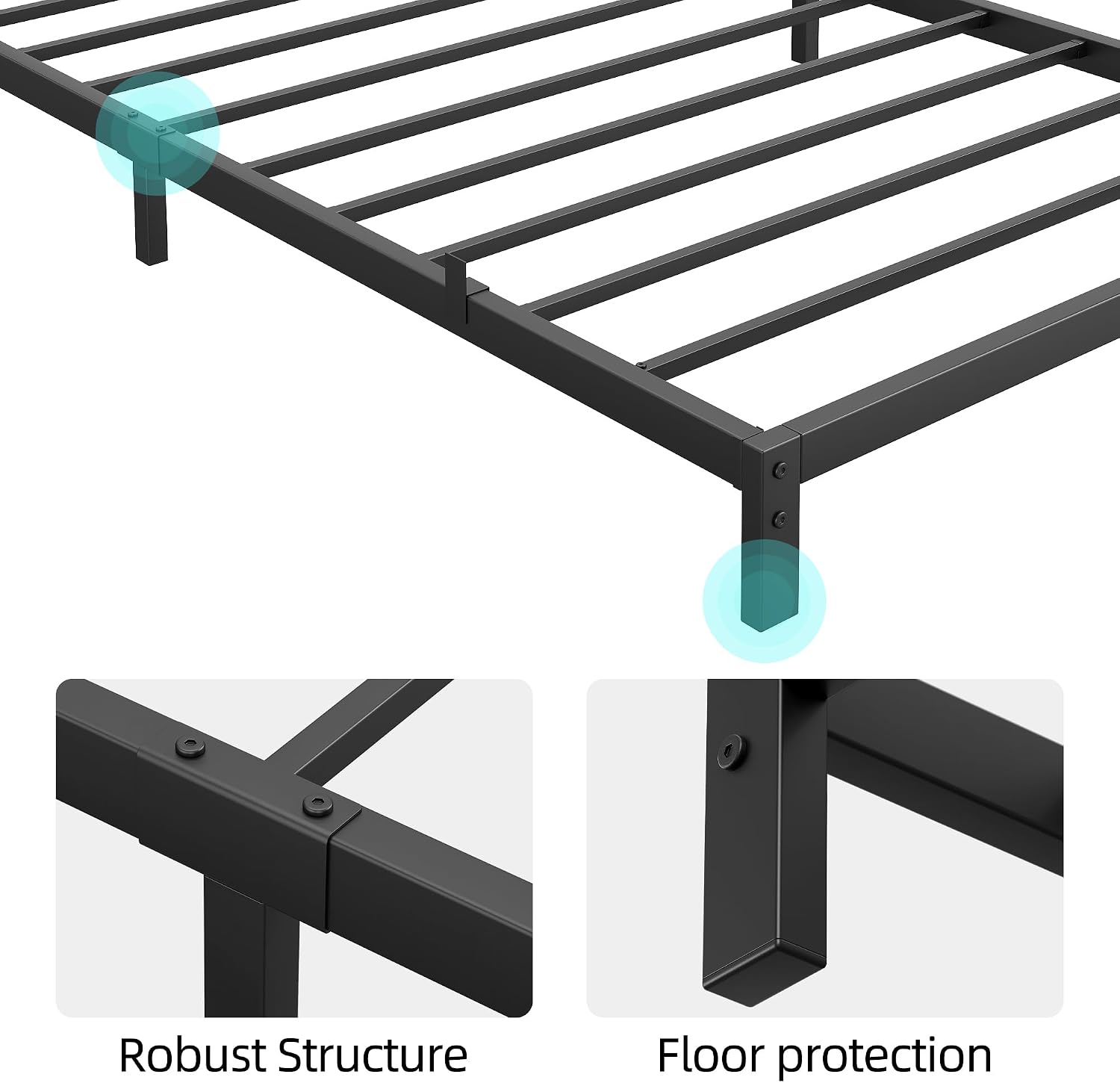 6 Inch Heavy Duty Metal Queen  - Canopy Bed Frame Metal Queen 评论和价格